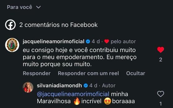 Comentário real de seguidora — empoderamento